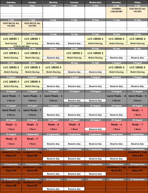 louis vuitton cup final schedule